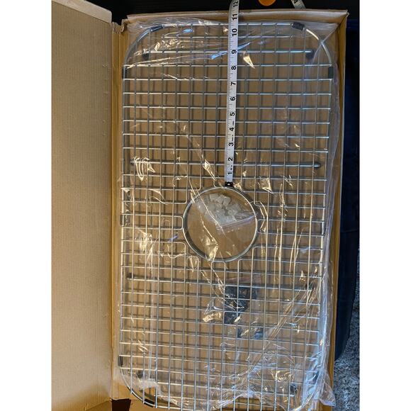 Serene Valley Sink Bottom Grid 27-1/2" x 14-1/4", Centered Drain, NDG2814C - Picture 5 of 6